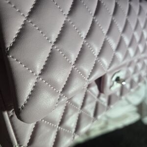 Elegant Quilted Pink Handbag